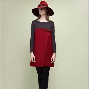 Paule Ka Light Broadcloth Wool Dress with signatur